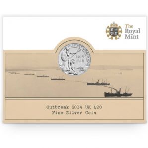 2014 UK £20 Fine Silver Coin - Outbreak