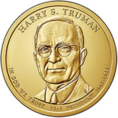 2015 (P) Presidential $1 Coin – Harry S Truman