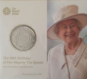 2016 £5 BU Coin Pack - The Queen’s 90th Birthday