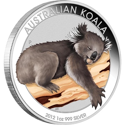 2012 1oz Silver KOALA Coloured Coin - ANA Coin Show