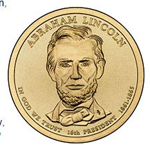 2010 (D) Presidential $1 Coin - Abraham Lincoln - Click Image to Close