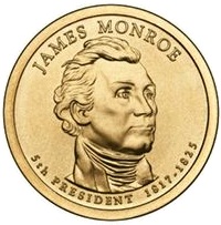 2008 (P) Presidential $1 Coin - James Munroe