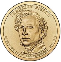 2010 (D) Presidential $1 Coin - Franklin Pierce